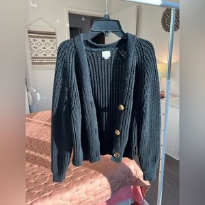 Black button down cardigan